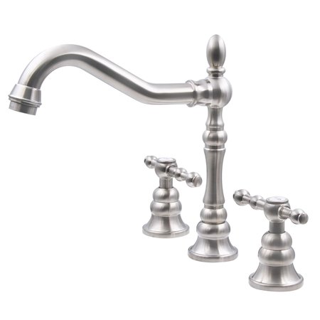 NOVATTO MILLER Widespread 2-Handle Lavatory Faucet in Brushed Nickel NBF-101BN